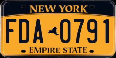 NY license plate FDA0791