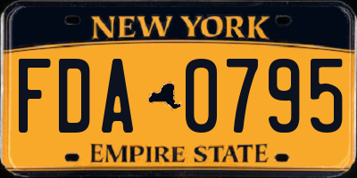 NY license plate FDA0795