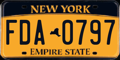 NY license plate FDA0797