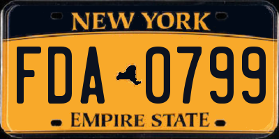 NY license plate FDA0799