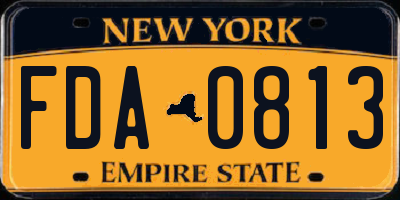 NY license plate FDA0813