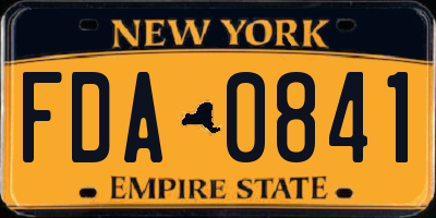 NY license plate FDA0841