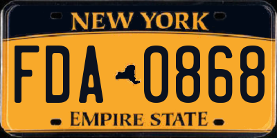 NY license plate FDA0868