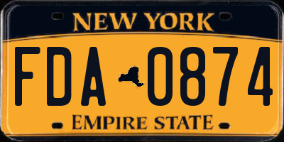 NY license plate FDA0874