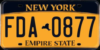NY license plate FDA0877