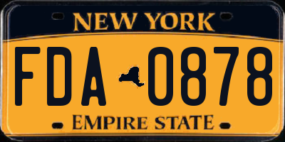 NY license plate FDA0878