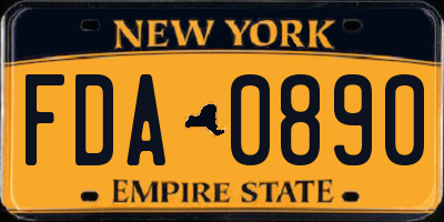 NY license plate FDA0890