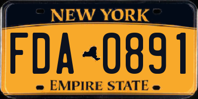 NY license plate FDA0891
