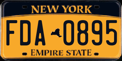 NY license plate FDA0895