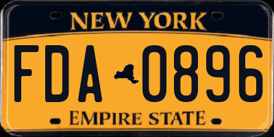 NY license plate FDA0896