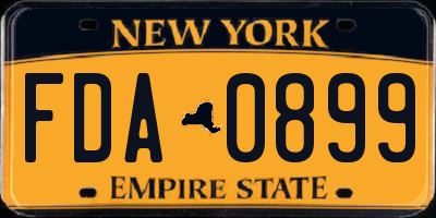 NY license plate FDA0899