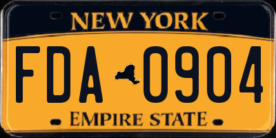 NY license plate FDA0904