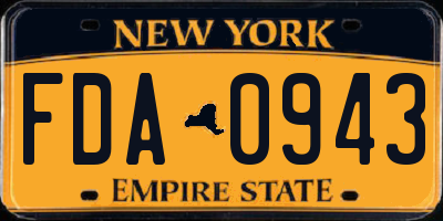 NY license plate FDA0943