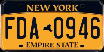 NY license plate FDA0946