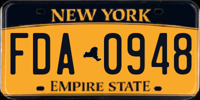 NY license plate FDA0948