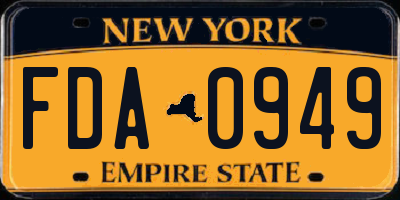 NY license plate FDA0949