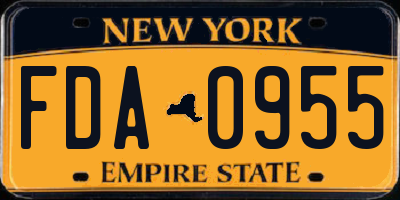 NY license plate FDA0955