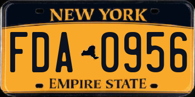 NY license plate FDA0956