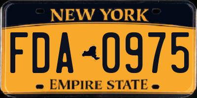 NY license plate FDA0975