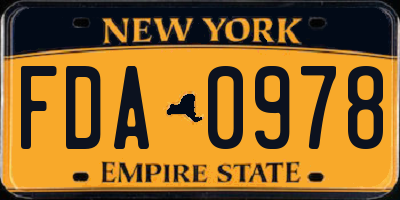 NY license plate FDA0978