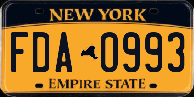 NY license plate FDA0993