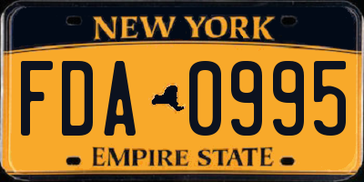 NY license plate FDA0995