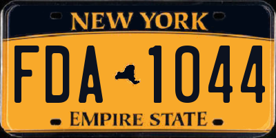 NY license plate FDA1044