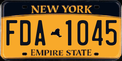 NY license plate FDA1045