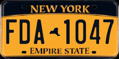 NY license plate FDA1047