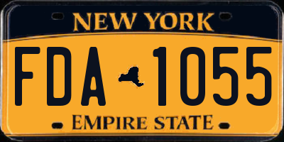 NY license plate FDA1055