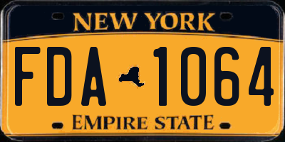 NY license plate FDA1064