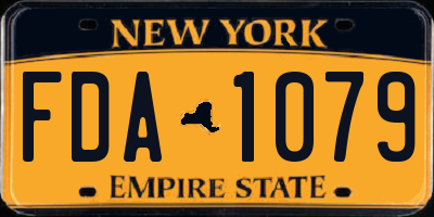 NY license plate FDA1079