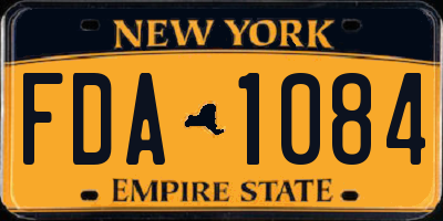 NY license plate FDA1084