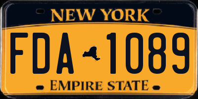NY license plate FDA1089