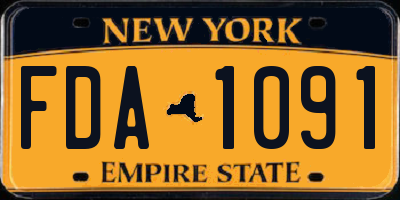 NY license plate FDA1091