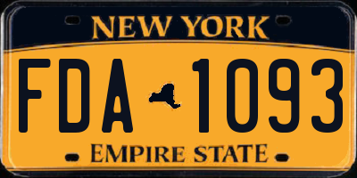NY license plate FDA1093
