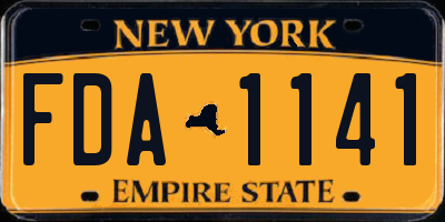 NY license plate FDA1141