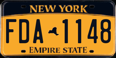 NY license plate FDA1148