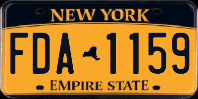 NY license plate FDA1159