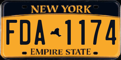 NY license plate FDA1174