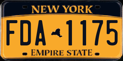 NY license plate FDA1175