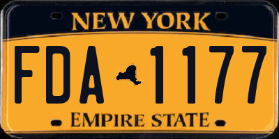 NY license plate FDA1177