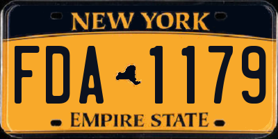 NY license plate FDA1179