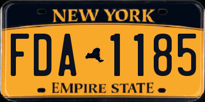 NY license plate FDA1185