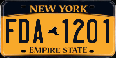 NY license plate FDA1201