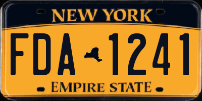 NY license plate FDA1241