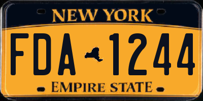 NY license plate FDA1244