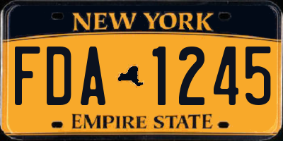 NY license plate FDA1245