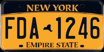 NY license plate FDA1246