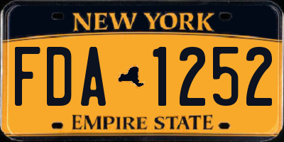 NY license plate FDA1252